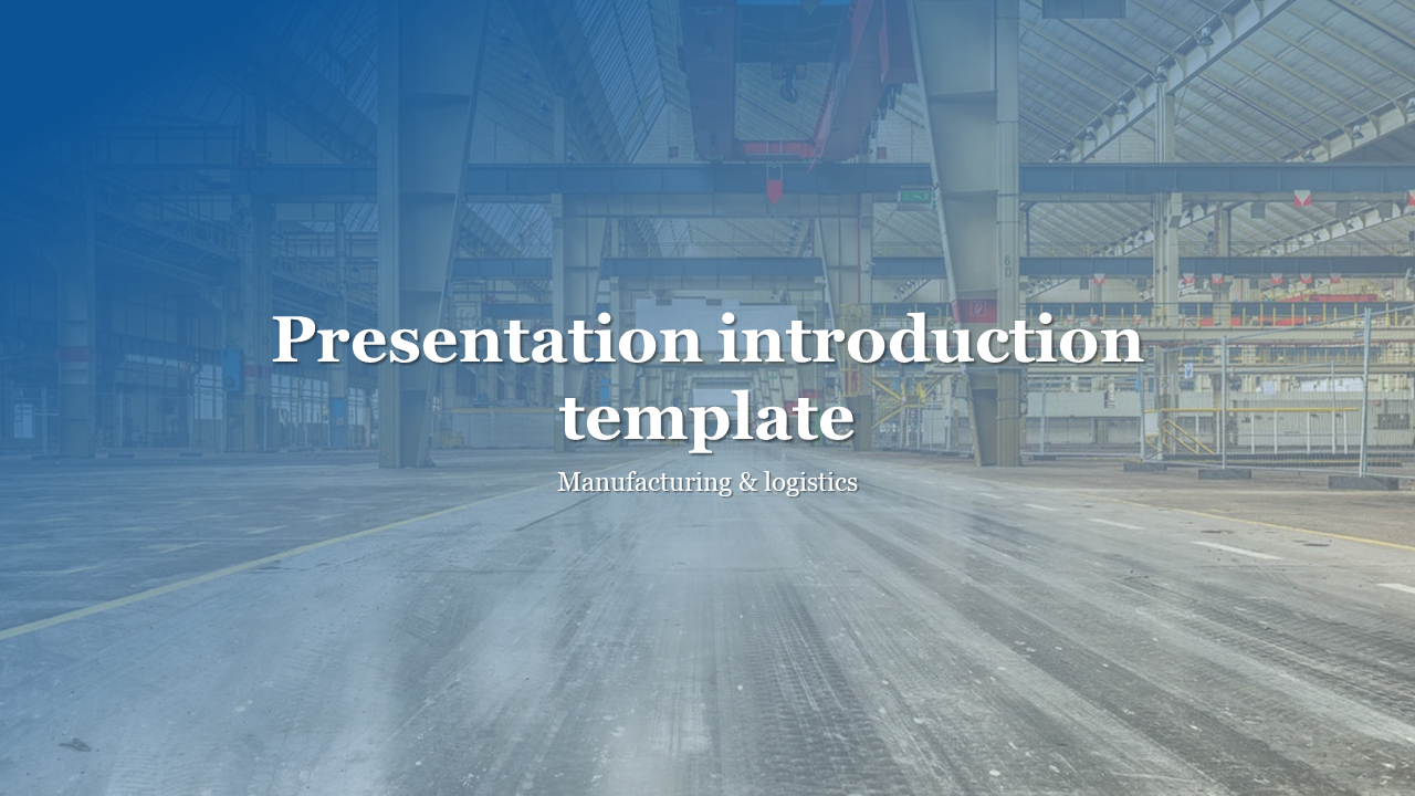 Manufacturing Presentation Introduction Template